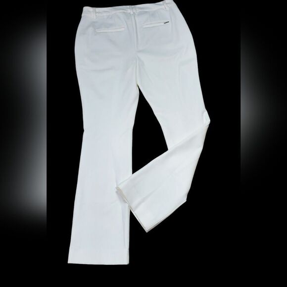 NWT White House Black Market Winter White Ponte Boot Cut Pants - Picture 2 of 8